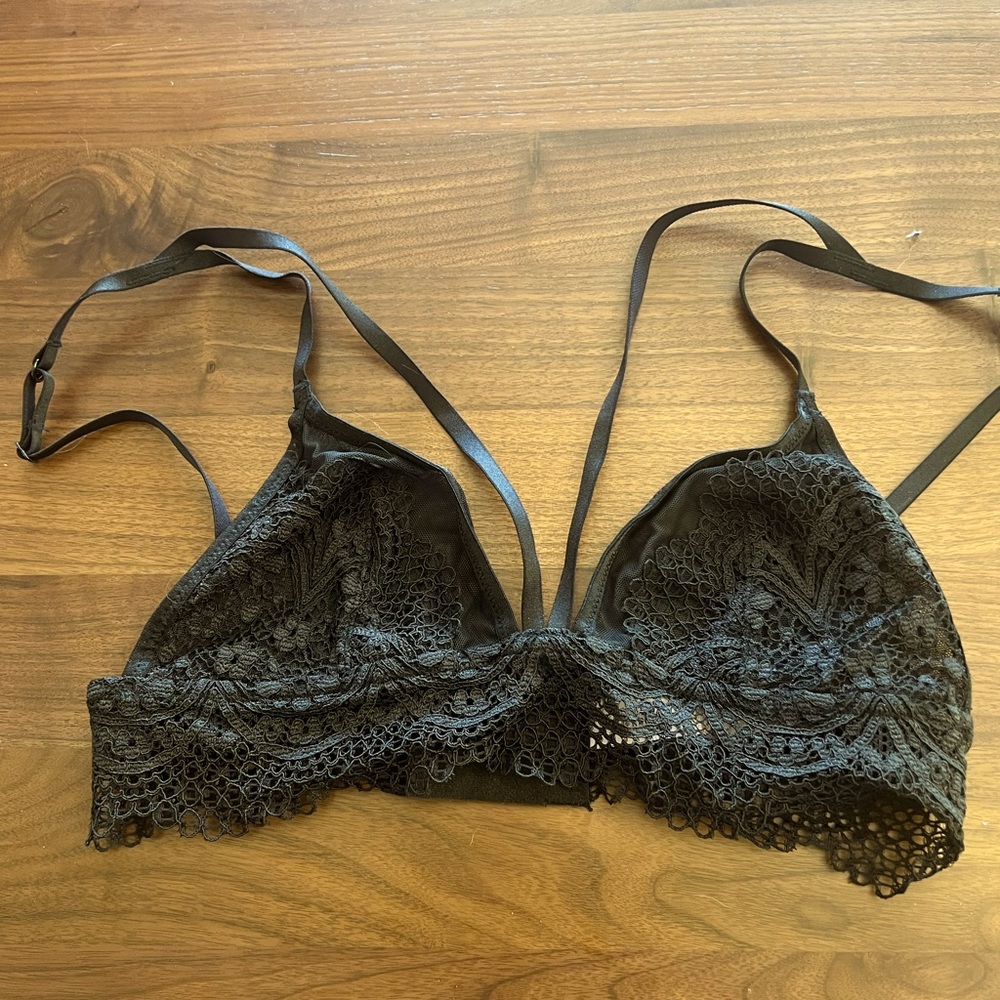 Victoria’s Secret, size small, black lace bralette